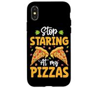 Custodia per iPhone X/XS Smettila di fissare le mie pizze