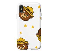 Custodia per iPhone X/XS Smokey Bear Cute Outdoor Hiking Pattern