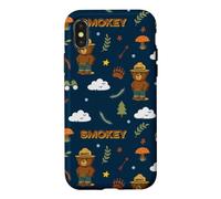 Custodia per iPhone X/XS Smokey Bear Cute Outdoor Hiking Pattern