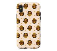 Custodia per iPhone X/XS Smokey Bear Cute Outdoor Hiking Pattern