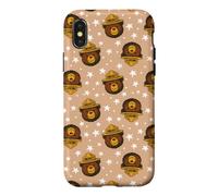 Custodia per iPhone X/XS Smokey Bear Cute Outdoor Hiking Pattern