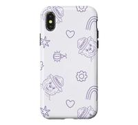 Custodia per iPhone X/XS Smokey Bear Cute Outdoor Hiking Pattern