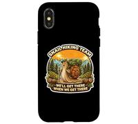 Custodia per iPhone X/XS Snail Hiking Team Ci arriveremo quando ci arriveremo lento divertimento