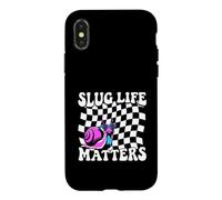Custodia per iPhone X/XS Snail Slug Retro Humorous Graphic Slug Life Matters