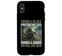 Custodia per iPhone X/XS Sniper T Army Ghillie Soldiers Soldato militare