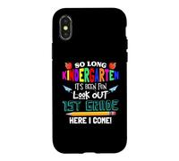 Custodia per iPhone X/XS So Long Kindergarten 1st Grade Here I Come Its Been Fun Look