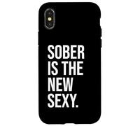 Custodia per iPhone X/XS Sobriety Anniversary Sober is the New Sexy & Sober Recovery