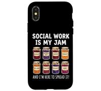 Custodia per iPhone X/XS Social Work Is My Jam And I'm Here To Spread It