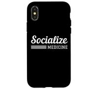 Custodia per iPhone X/XS Socialize Medicine Free Healthcare Is A Humanitarian Right