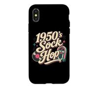Custodia per iPhone X/XS Sock Hop Jukebox Dance anni '50