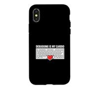 Custodia per iPhone X/XS Software Developer Programmer Debugging Is My Cardio