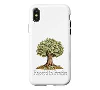 Custodia per iPhone X/XS Soldi e albero radicati nella progettazione finanziaria dei profitti
