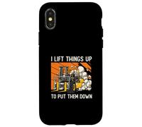 Custodia per iPhone X/XS Sollevo le cose per metterle giù i carrelli elevatori logistici