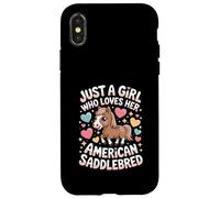 Custodia per iPhone X/XS Solo una ragazza che ama il suo cavallo di razza americana