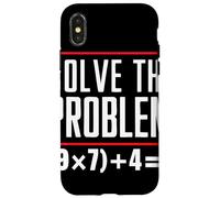 Custodia per iPhone X/XS Solve The Problem 9x7+4 Rompicapo Algebra Club Matematica