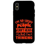 Custodia per iPhone X/XS Sono così fortunato che le persone non sanno cosa sto pensando