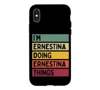 Custodia per iPhone X/XS Sono Ernestina Facendo Ernestina Cose Divertente Personalizzato