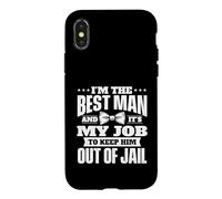 Custodia per iPhone X/XS Sono l'uomo migliore ed è il mio lavoro tenerlo fuori di prigione