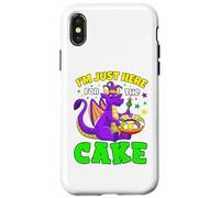 Custodia per iPhone X/XS Sono qui solo per la Cake - outfit Mardi Gras 2024 per bambini