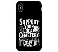 Custodia per iPhone X/XS Sostieni il tuo cimitero locale | Chiesa Yard Goth Y2K Emo Night