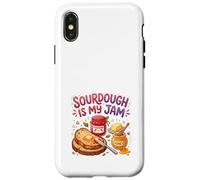 Custodia per iPhone X/XS Sourdough Is My Jam Funny Baking for Women Bakers Moms