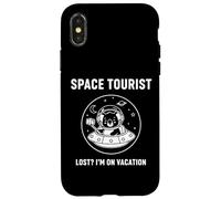 Custodia per iPhone X/XS Space Tourist Lost? I'm On Vacation Emblema esploratore cosmico
