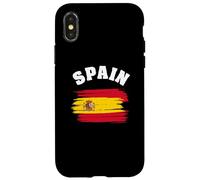 Custodia per iPhone X/XS Spain Spanish Barcelona Flag Madrid Country Espana