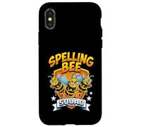 Custodia per iPhone X/XS Spelling Bee Squad Cute Bees School Competition Team