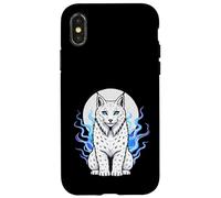 Custodia per iPhone X/XS Spirito di lince iberica bianca