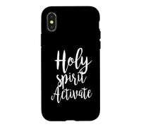 Custodia per iPhone X/XS Spirito Santo Attivare - Script religioso cristiano amore speranza