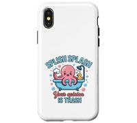 Custodia per iPhone X/XS Splish Splash Octopus Your Opinion Is Trash Vasca da bagno