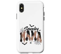 Custodia per iPhone X/XS Spooky Mama Leopard Print Ghost Halloween Design