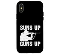 Custodia per iPhone X/XS Sportsman Suns Up Guns Up Caccia Umorismo Hunter