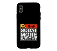 Custodia per iPhone X/XS Squat More Weight Powerlifting Gym Workout