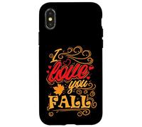 Custodia per iPhone X/XS Stagione autunnale, miglior tempo "I Love you Fall"