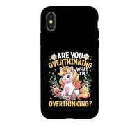 Custodia per iPhone X/XS Stai pensando troppo a quello che sto pensando io? Funny Unicorn