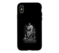Custodia per iPhone X/XS Statua epicurea del filosofo romano di Lucrezio