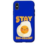 Custodia per iPhone X/XS Stay Egg, grazioso design Kawaii a forma di uovo fritto