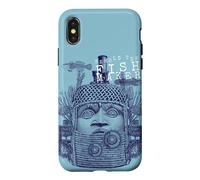 Custodia per iPhone X/XS Steampunk Aesthetic Macabra Encyclopedia Maya Statue