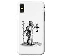 Custodia per iPhone X/XS Steampunk Peste Pestilenza Tarocchi Vintage Horror