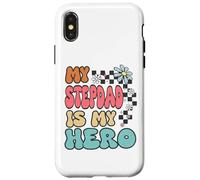 Custodia per iPhone X/XS Stepdad Hero Cute Retro Floral Fathers Day Appreciation