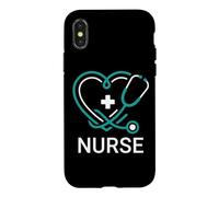 Custodia per iPhone X/XS Stetoscopio a forma di cuore per infermiera compassionevole, simbolo di fede