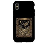 Custodia per iPhone X/XS Stile carta dei tarocchi astrologia dello zodiaco dello Scorpione