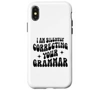 Custodia per iPhone X/XS Sto correggendo silenziosamente la tua grammatica Divertente Sarcastico