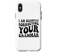 Custodia per iPhone X/XS Sto correggendo silenziosamente la tua grammatica Divertente Sarcastico