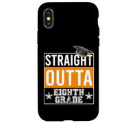 Custodia per iPhone X/XS Straight Outta 8th Grade Graduation