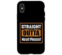 Custodia per iPhone X/XS Straight Outta Mount Piacevole Carolina del Sud USA Umorismo Retro
