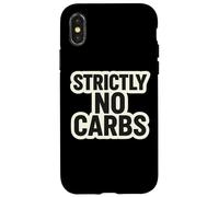 Custodia per iPhone X/XS Strictly No Carbs Keto Chetogenico Carnivoro Dieta Mangiatore di carne