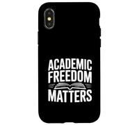 Custodia per iPhone X/XS Studioso di supporto per la libertà accademica