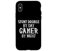 Custodia per iPhone X/XS Stunt Double By Day Gamer By Night Movie Effect Stunt Double
